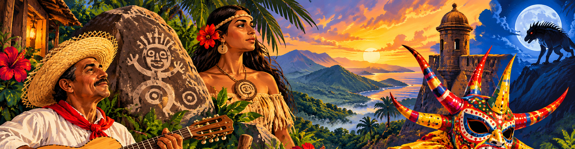 Puerto Rican folklore illustration