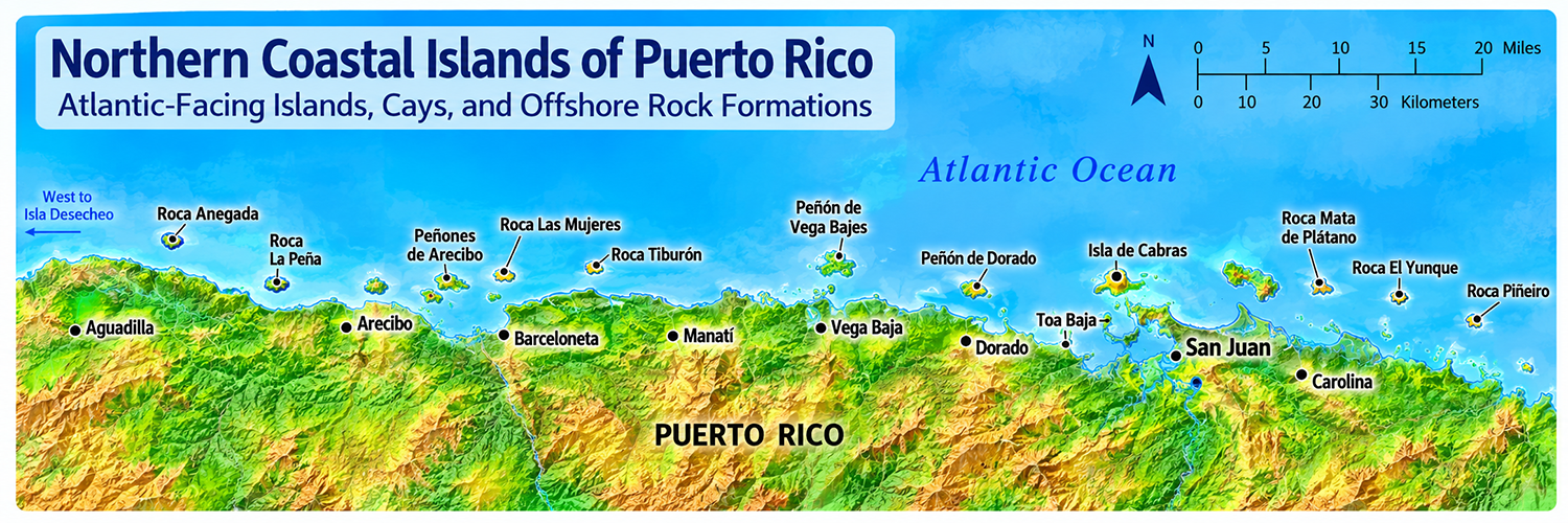 Eastern Islands map