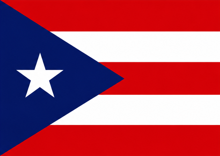 The Puerto Rician Flag 1952 Commonwealth Standard Design